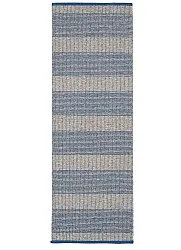 Plastic and Yarn Rugs - och Garnmattor - Horredsmattan Penny mix (blue)