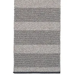 Plastic and Yarn Rugs - och Garnmattor - Horredsmattan Penny mix (black)