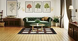 Wilton rug - Milos (black/white)