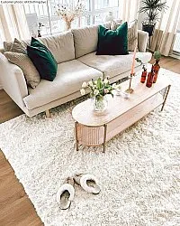 Shaggy rugs - Kanvas (white)