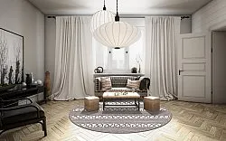 Round rug - Levie (grey)