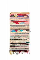 Moroccan Berber rug Boucherouite 120 x 245 cm