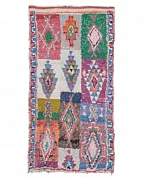 Moroccan Berber rug Boucherouite 225 x 115 cm