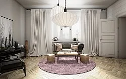 Round rug - Valenza (pink)
