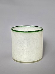 Candle holder M - Harmony (white/grass)