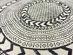 Round rugs - Marrakech (round) (black/grey/white)