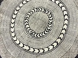Round rugs - Marrakech (round) (black/grey/white)