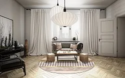 Round rug - Esme (beige/multi)