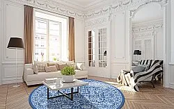 Round rug - Menfi (blue)
