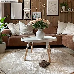 Round rugs - Aranga Super Soft Fur (beige)