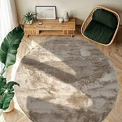 Round rugs - Aranga Super Soft Fur (brown)