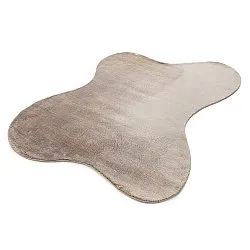 Asymmetric Wavy Shaggy Rug - Aranga Super Soft Fur (brown)