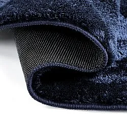 Asymmetric Wavy Shaggy Rug - Aranga Super Soft Fur (dark blue)