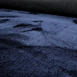 Asymmetric Wavy Shaggy Rug - Aranga Super Soft Fur (dark blue)