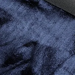 Asymmetric Wavy Shaggy Rug - Aranga Super Soft Fur (dark blue)