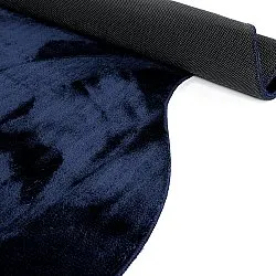 Asymmetric Wavy Shaggy Rug - Aranga Super Soft Fur (dark blue)