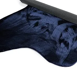 Asymmetric Wavy Shaggy Rug - Aranga Super Soft Fur (dark blue)