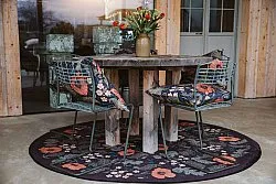 Round rug - Poppy (black)