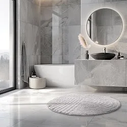 Round bath mat - Embla (Light gray)