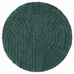 Round bath mat - Embla (dark green)