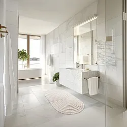 Oval bath mat - Embla (offwhite)