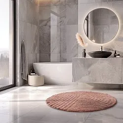 Round bath mat - Embla (pink)