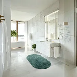 Oval bath mat - Evena (dark green)