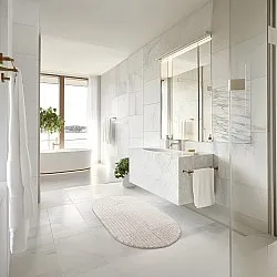 Oval bath mat - Eveena (offwhite)