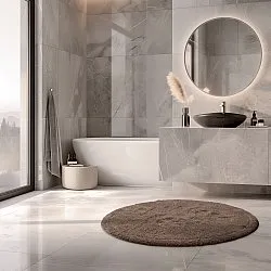Round bath mat - Gertie (brown)