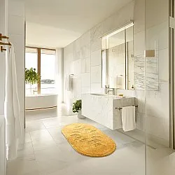 Oval bath mat - Gertie (yellow)