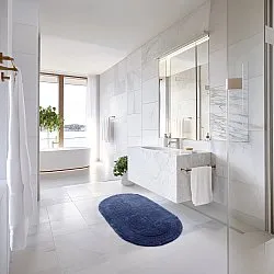 Oval bath mat - nila (blue)
