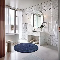 Round bath mat - nila (blue)