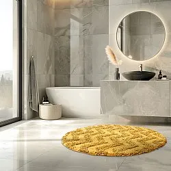 Round bath mat - Three (yellow)