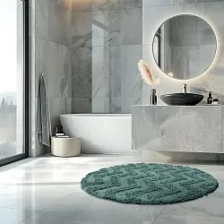 Round bath mat - Three (dark green)