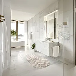 Oval bath mat - Three (offwhite)