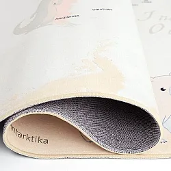 Childrens rugs - Animal Map (beige)