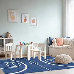 Childrens rugs - Basket (blue)