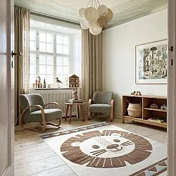 Children's Rug - Kind Lion (cream/blue)