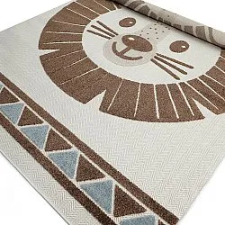 Children's Rug - Kind Lion (cream/blue)
