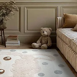 Children's Rug - Kind Llama (cream/brown)