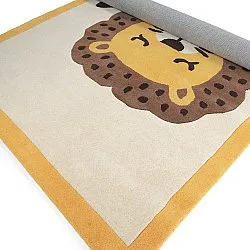 Children's Rug - Lion Hand Tufted Wool Premium (beige/multi)