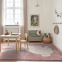 Children's Rug - Soft Bunny (pink/cream)