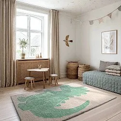 Children's Rug - Soft Crocodile (cream/green)