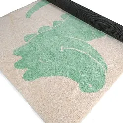 Children's Rug - Soft Crocodile (cream/green)