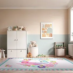 Childrens rugs - Unicorn Flowers (pink)