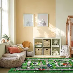 Childrens rugs - Village Road (green)