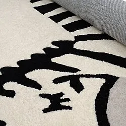 Children's Rug - Zebra Hand Tufted Wool Premium (beige/black)