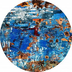 Round rug - Rillo (blå)