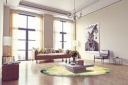 Round rug - Pamplona (blue)