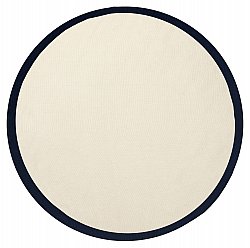 Round rug (sisal) - Agave (black/white)